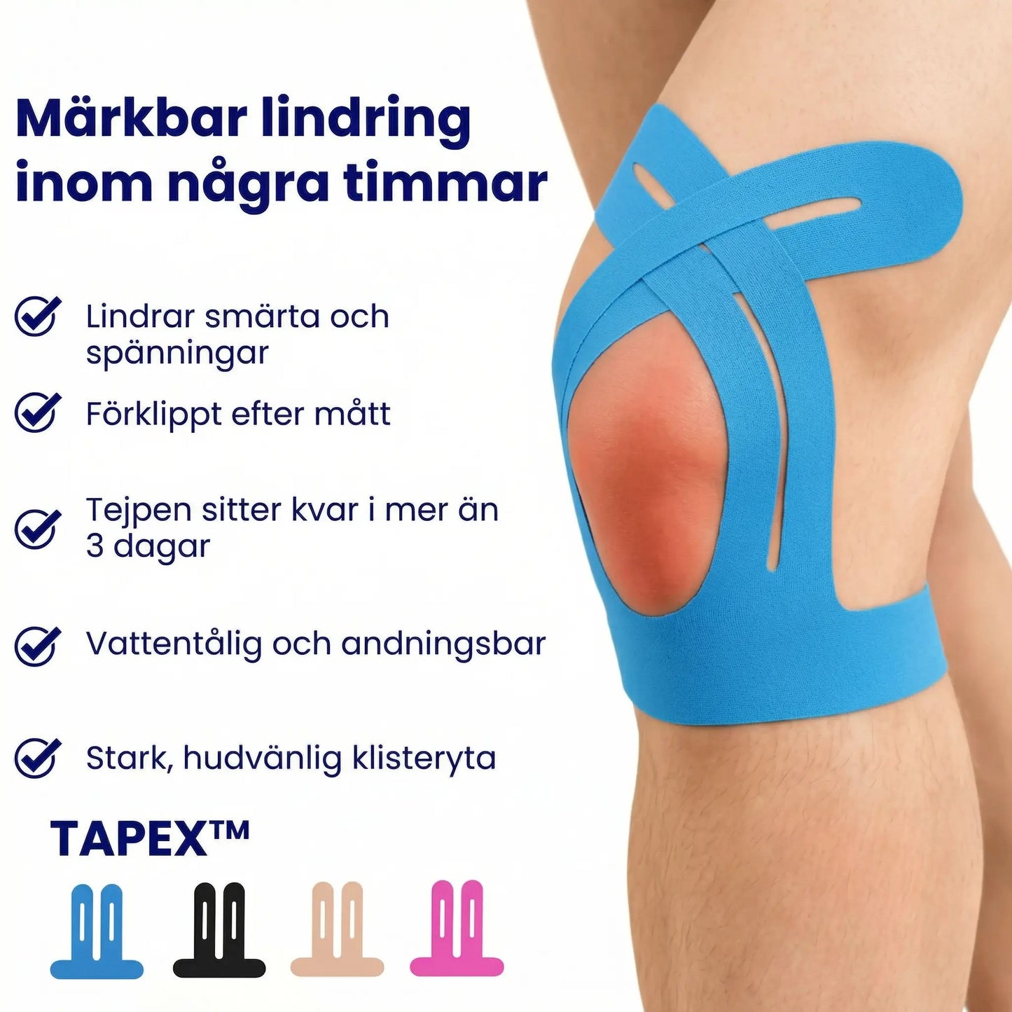 TAPEX™ – Kinesiotape som stödjer ditt knä